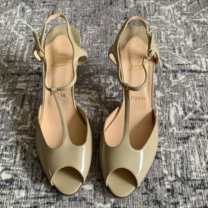 Christian Louboutin patent letter heels